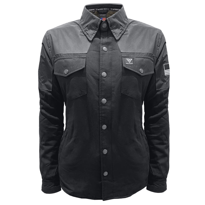 Load image into Gallery viewer, Flannel Reflective Shirt "Nightfall Nebula" for Women - Black
