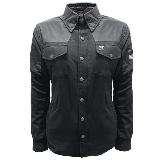 Flannel Reflective Shirt "Nightfall Nebula" for Women - Black