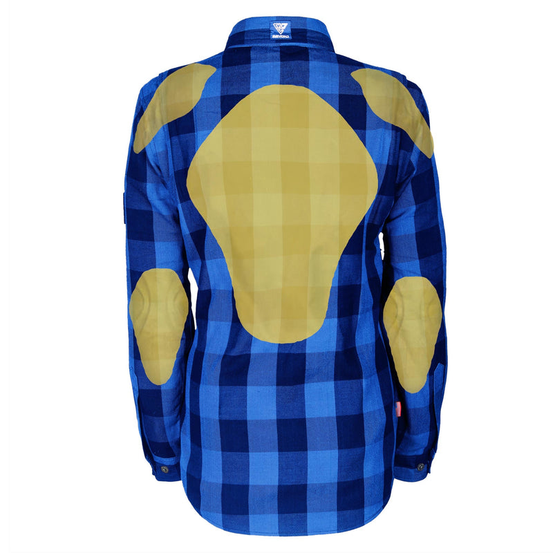 Load image into Gallery viewer, Protective Flannel Shirt for Women - Blue Checkered
