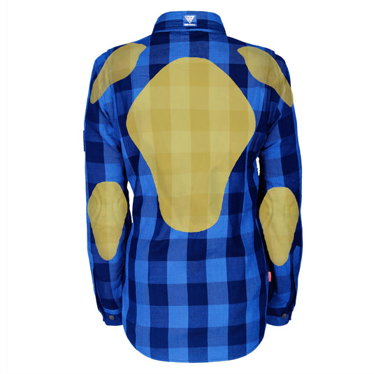 Protective Flannel Shirt for Women - Blue Checkered