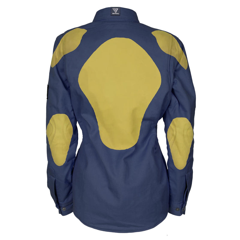 Load image into Gallery viewer, Protective Flannel Shirt for Women - Navy Blue Solid
