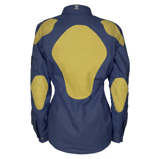 Protective Flannel Shirt for Women - Navy Blue Solid