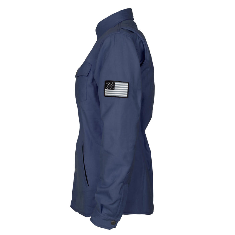 Load image into Gallery viewer, Protective Flannel Shirt for Women - Navy Blue Solid
