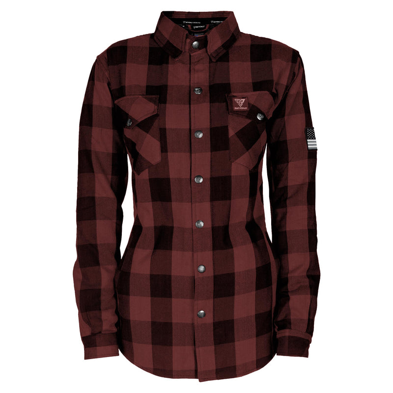 Load image into Gallery viewer, Protective Flannel Shirt for Women - Brown Checkered
