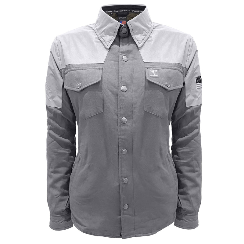 Load image into Gallery viewer, Flannel Reflective Shirt "Twilight Titanium" for Women - Grey
