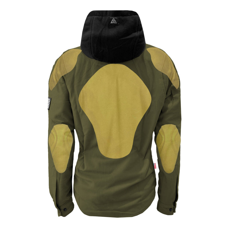 Load image into Gallery viewer, Protective Flannel Hoodie For Women - Army Green Solid

