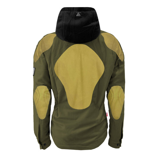 Protective Flannel Hoodie For Women - Army Green Solid