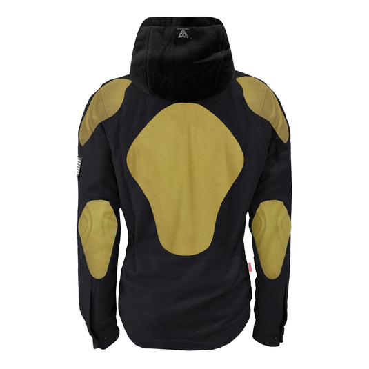 Protective Flannel Hoodie For Women - Black Solid