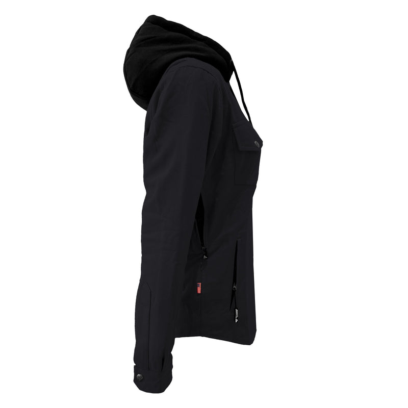 Load image into Gallery viewer, Protective Flannel Hoodie For Women - Black Solid
