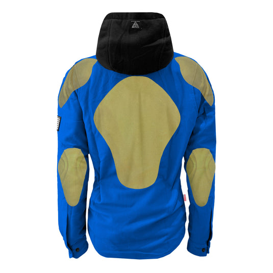 Protective Flannel Hoodie For Women - Blue Solid