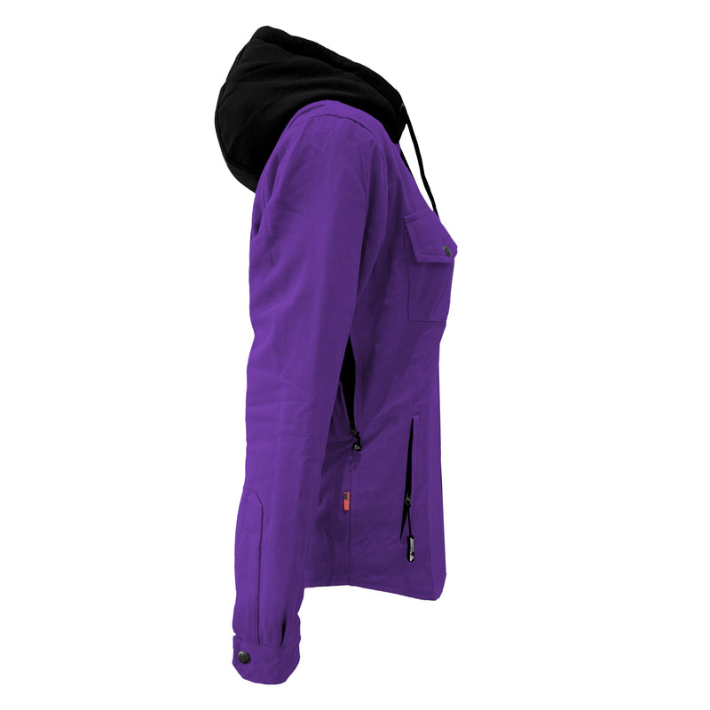 Load image into Gallery viewer, Protective Flannel Hoodie For Women - Purple Solid

