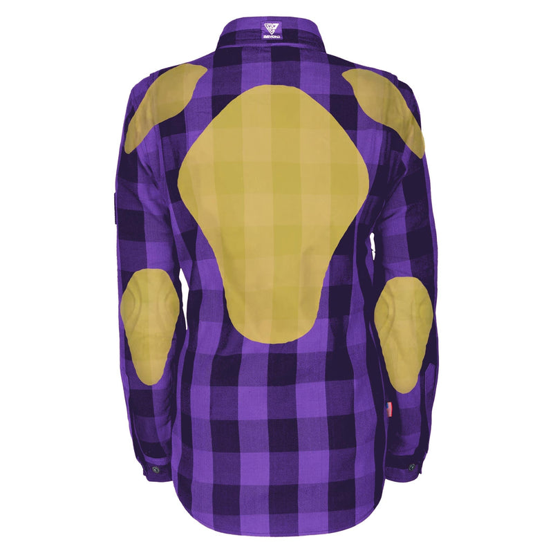 Load image into Gallery viewer, Protective Flannel Shirt for Women - Purple and Black Checkered
