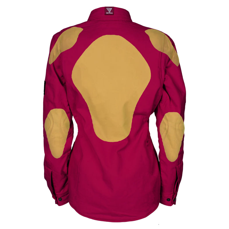 Load image into Gallery viewer, Protective Flannel Shirt for Women - Red Maroon Solid
