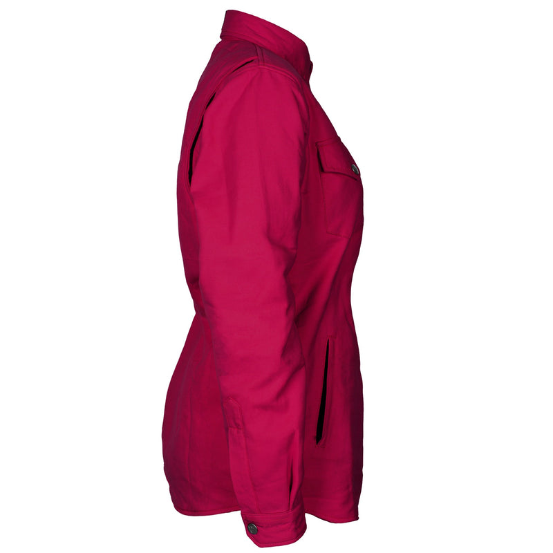 Load image into Gallery viewer, Protective Flannel Shirt for Women - Red Maroon Solid
