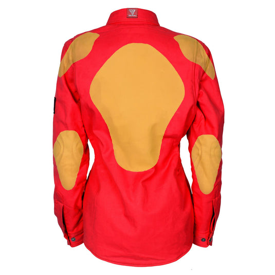 Protective Flannel Shirt for Women - Red Solid