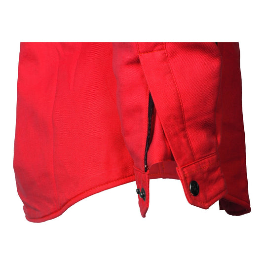 Protective Flannel Shirt for Women - Red Solid