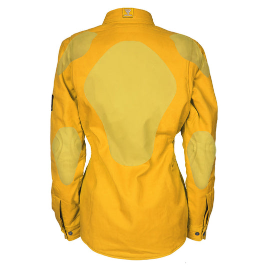 Protective Flannel Shirt for Women - Yellow Solid