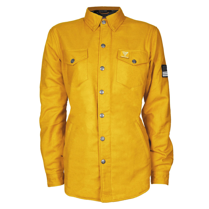 Load image into Gallery viewer, Protective Flannel Shirt for Women - Yellow Solid

