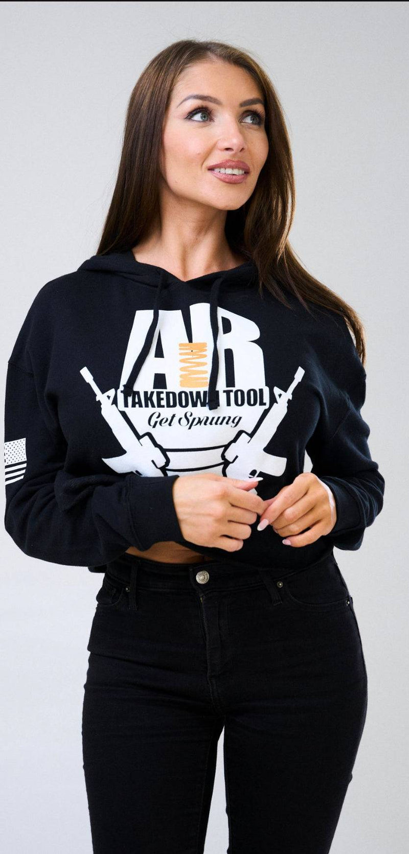 Load image into Gallery viewer, Women’s Get Sprung Crop Top hoodie V3 XS-XL
