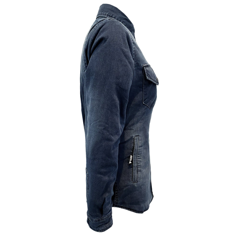 Load image into Gallery viewer, Protective Jeans Jacket for Women - Faded Blue with Pads
