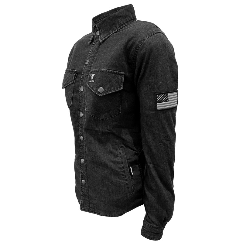 Load image into Gallery viewer, Protective Jeans Jacket for Women - Black with Pads
