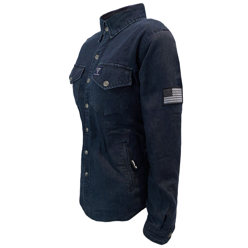 Load image into Gallery viewer, Protective Jeans Jacket for Women - Indigo Blue
