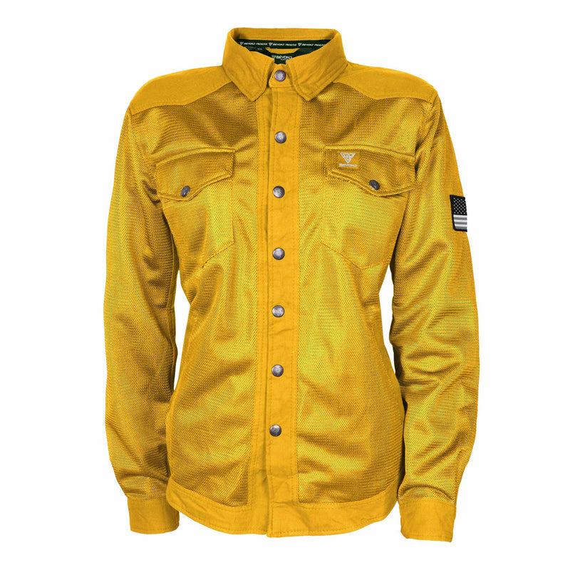 Load image into Gallery viewer, Protective Summer Mesh Shirt for Women - Yellow Solid
