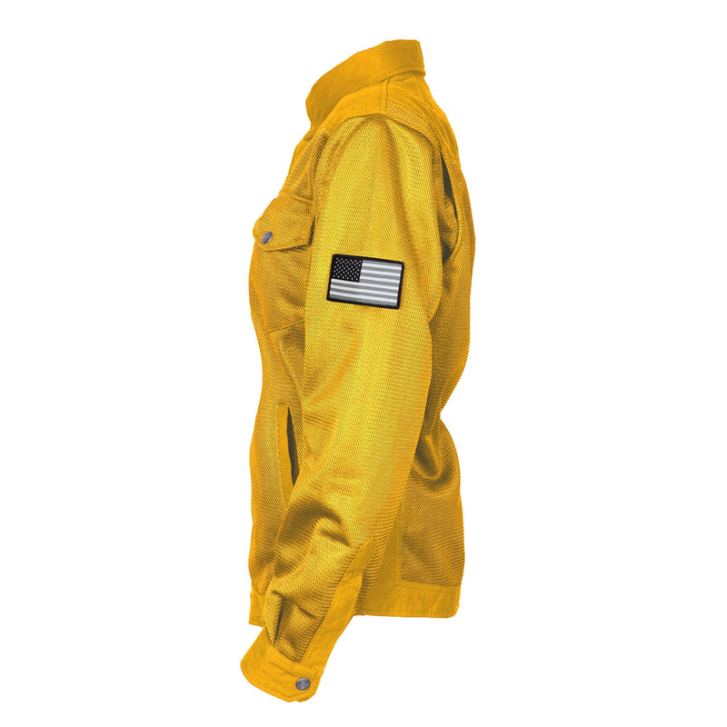 Load image into Gallery viewer, Protective Summer Mesh Shirt for Women - Yellow Solid
