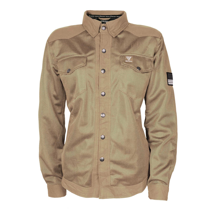 Load image into Gallery viewer, Protective Summer Mesh Shirt for Women - Camel Solid
