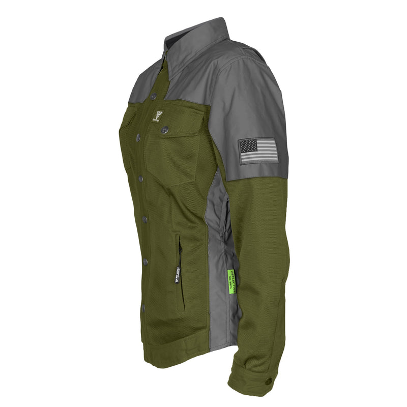 Load image into Gallery viewer, Summer Mesh Reflective Shirt Army Green Nebula for Women
