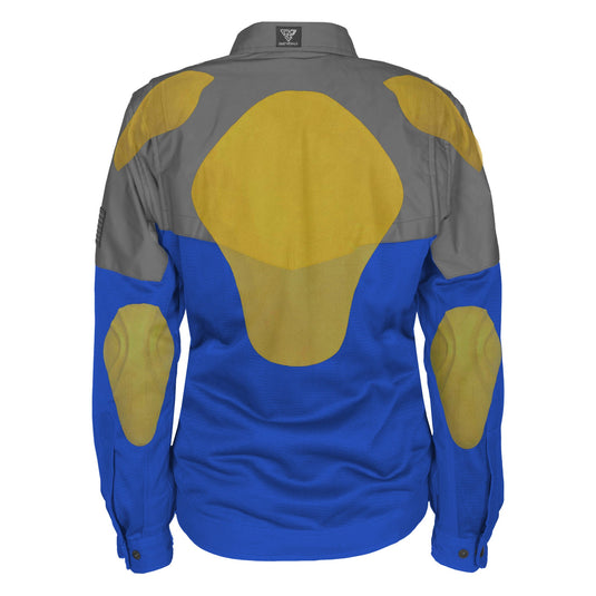 Summer Mesh Reflective Shirt Blue Nebula for Women - with Pads