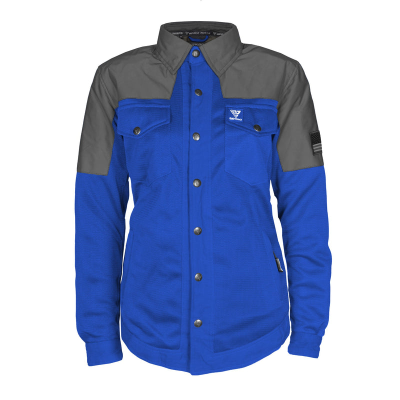 Load image into Gallery viewer, Summer Mesh Reflective Shirt Blue Nebula for Women - with Pads

