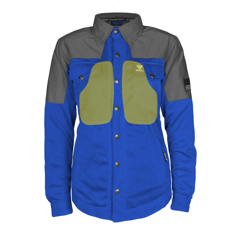 Load image into Gallery viewer, Summer Mesh Reflective Shirt Blue Nebula for Women - with Pads
