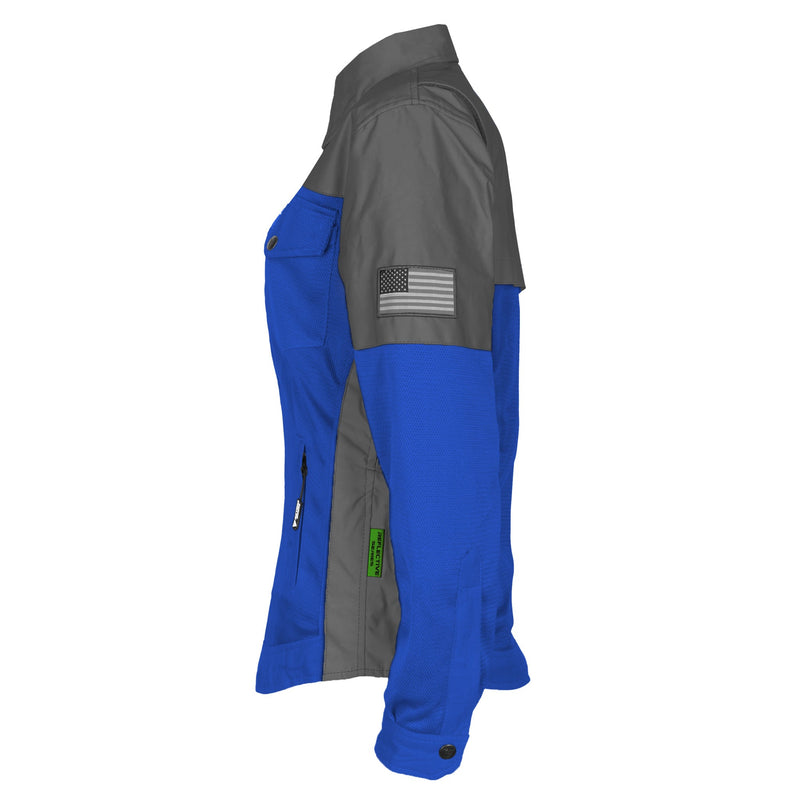 Load image into Gallery viewer, Summer Mesh Reflective Shirt Blue Nebula for Women - with Pads
