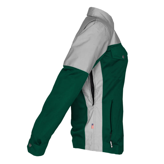Summer Mesh Reflective Shirt Dark Green Eclipse for Women - with Pads