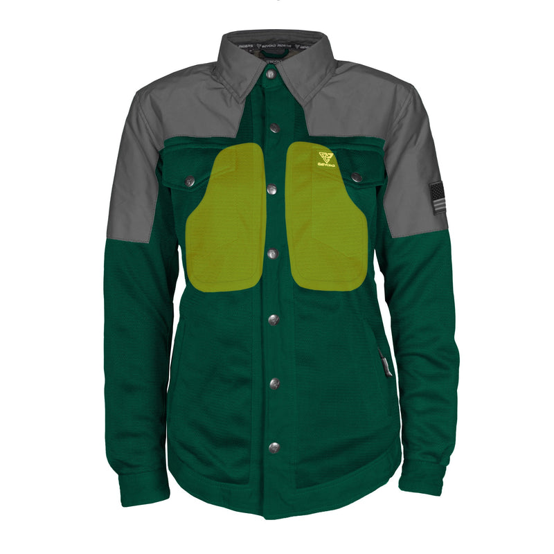 Load image into Gallery viewer, Summer Mesh Reflective Shirt Dark Green Nebula for Women
