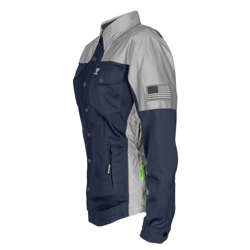 Load image into Gallery viewer, Summer Mesh Reflective Shirt Navy Blue Eclipse for Women
