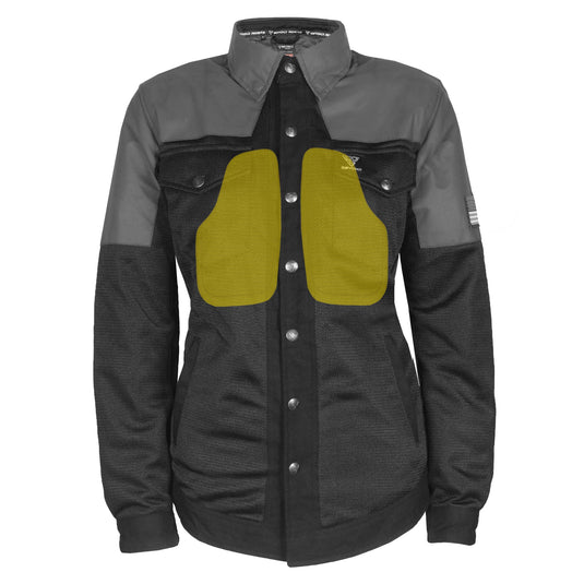 Summer Mesh Reflective Shirt "Nightfall Nebula" for Women - Black