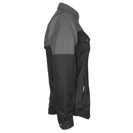 Summer Mesh Reflective Shirt "Nightfall Nebula" for Women - Black