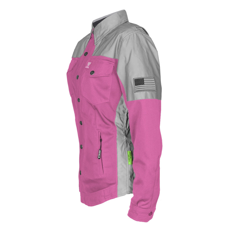 Load image into Gallery viewer, Summer Mesh Reflective Shirt Pink Eclipse for Women

