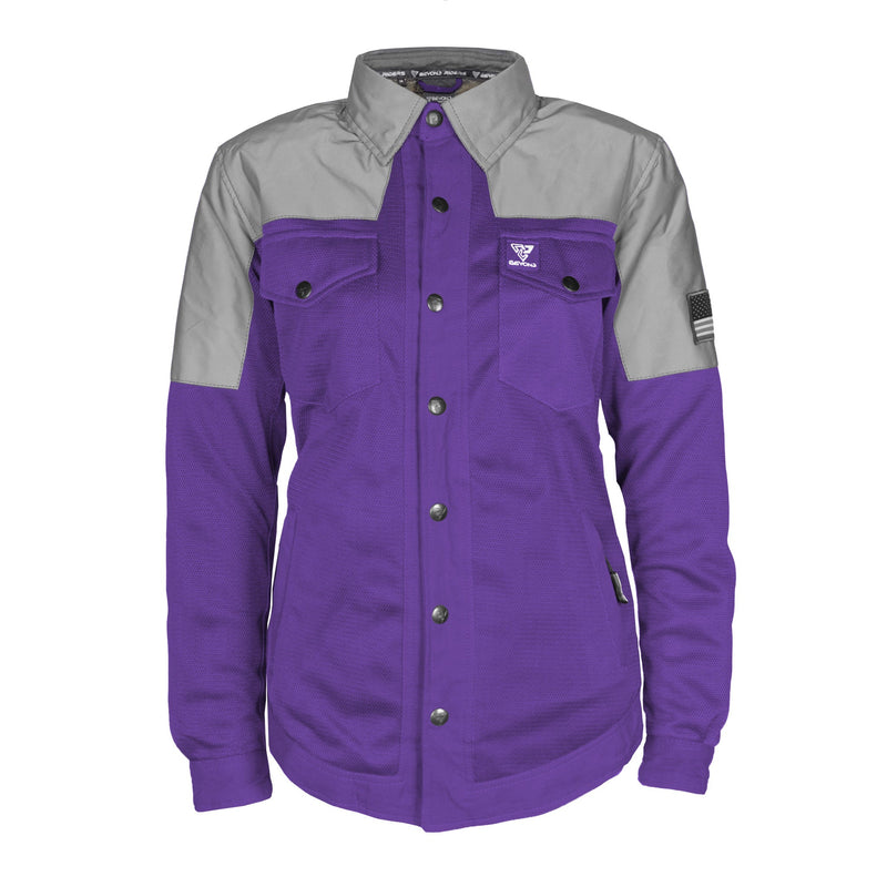 Load image into Gallery viewer, Summer Mesh Reflective Shirt Purple Eclipse for Women
