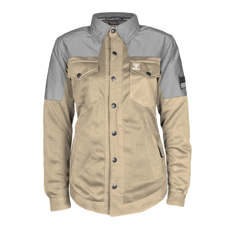 Load image into Gallery viewer, Summer Mesh Reflective Shirt Khaki Eclipse for Women
