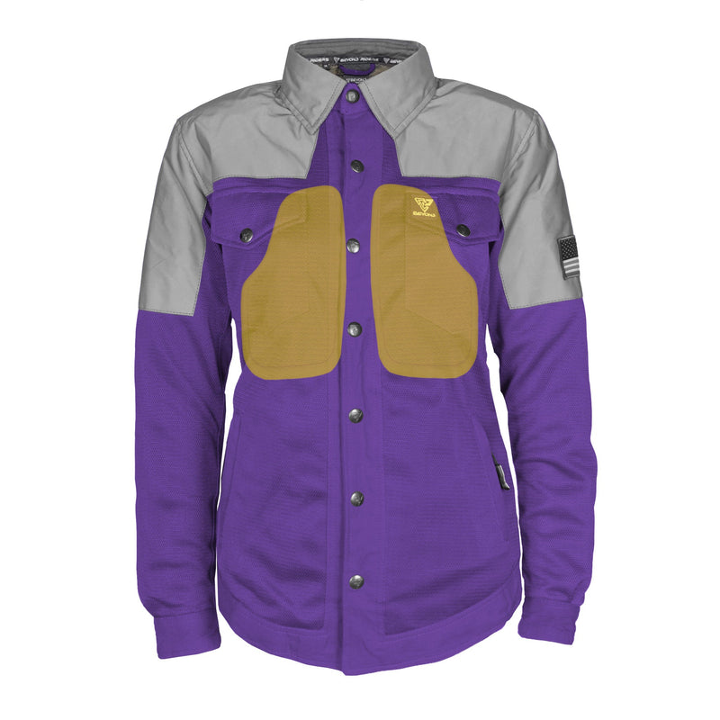 Load image into Gallery viewer, Summer Mesh Reflective Shirt Purple Eclipse for Women
