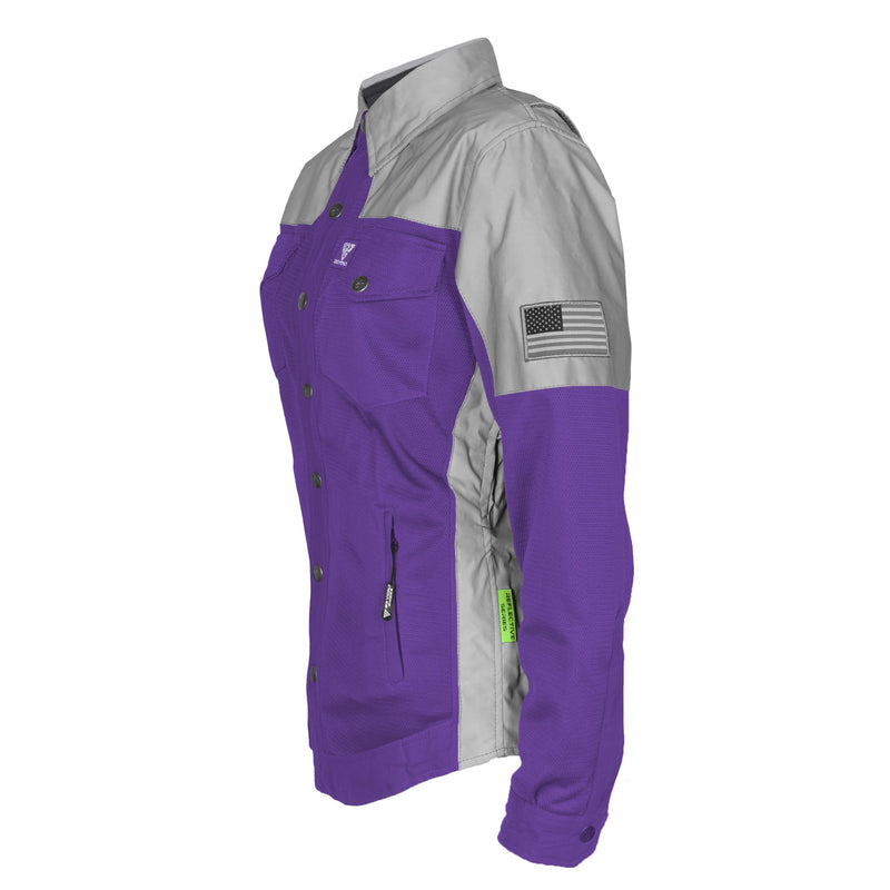 Load image into Gallery viewer, Summer Mesh Reflective Shirt Purple Eclipse for Women
