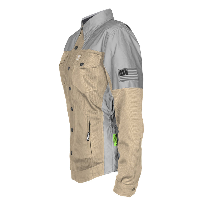 Load image into Gallery viewer, Summer Mesh Reflective Shirt Khaki Eclipse for Women
