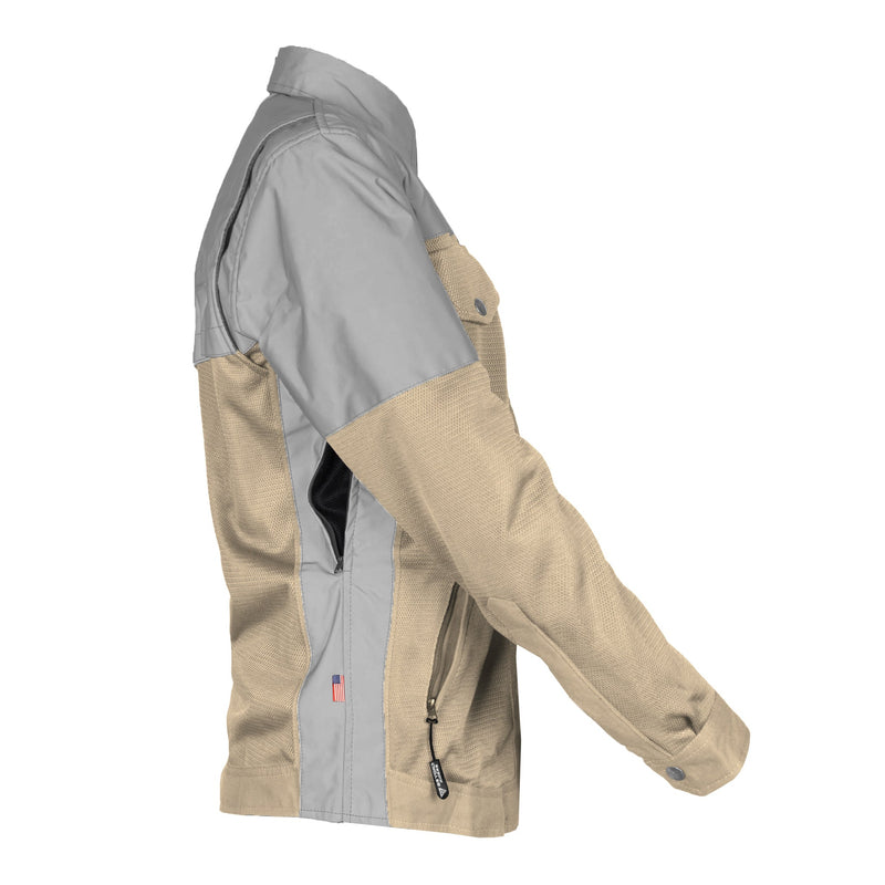 Load image into Gallery viewer, Summer Mesh Reflective Shirt Khaki Eclipse for Women
