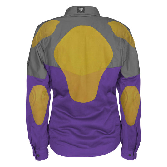 Summer Mesh Reflective Shirt Purple Nebula for Women