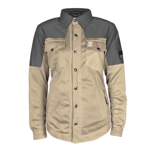 Summer Mesh Reflective Shirt Khaki Nebula for Women
