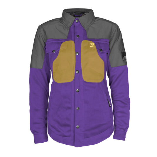 Summer Mesh Reflective Shirt Purple Nebula for Women