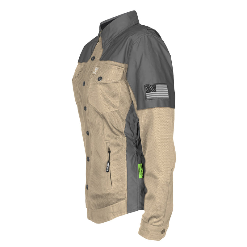 Load image into Gallery viewer, Summer Mesh Reflective Shirt Khaki Nebula for Women
